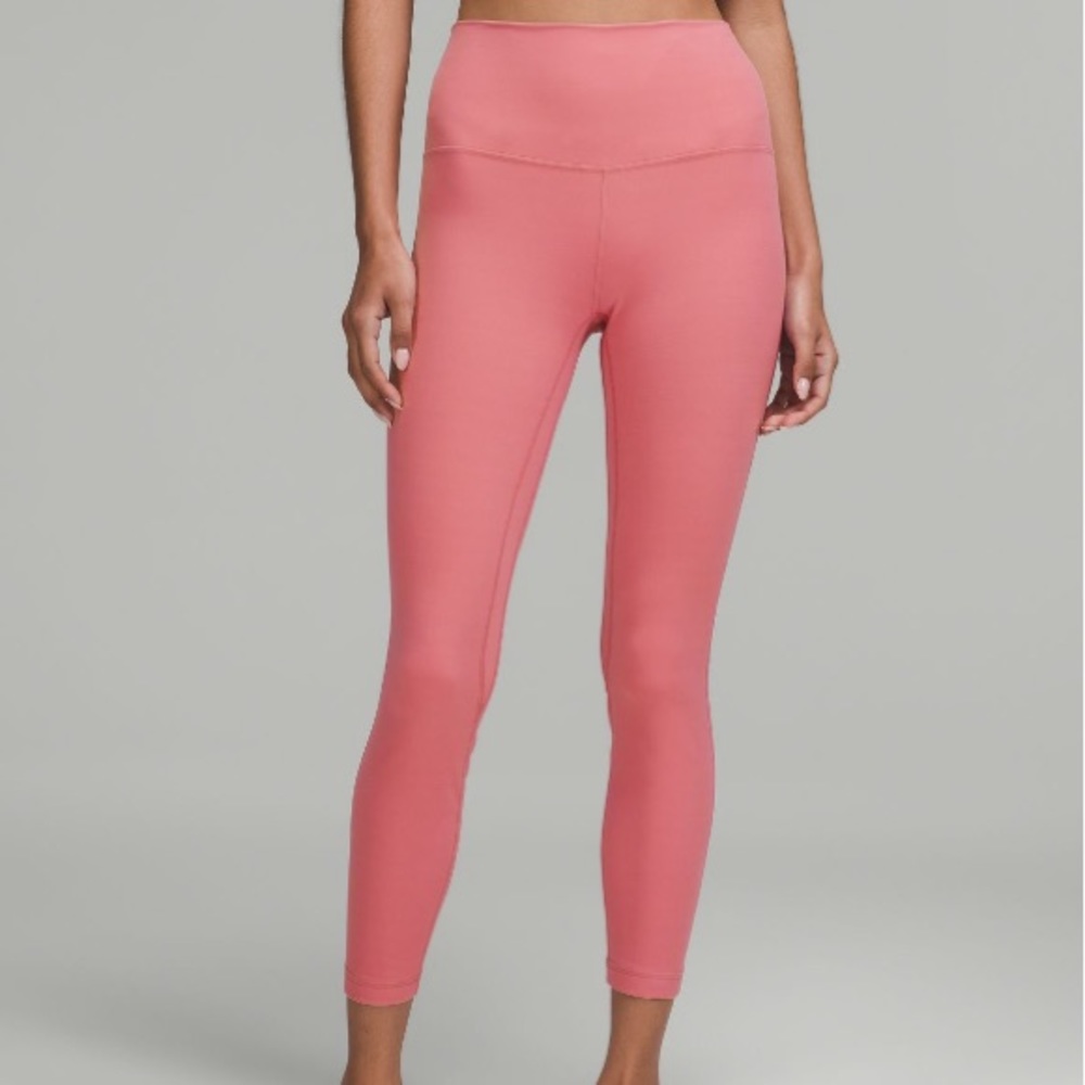 Pink blossom crop leggings Lululemon Align™ High-Rise Pant 25" size 6 pink